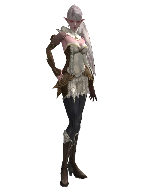 Squire's (light armor) on a female Kamael, front view