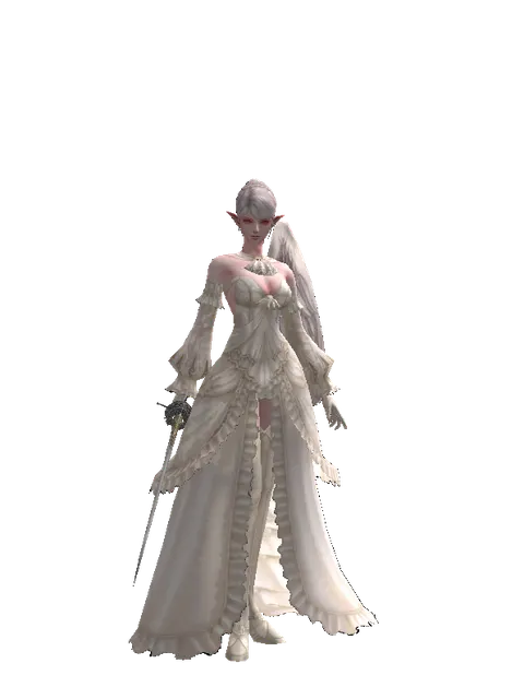 Admiral's Estoc on a female Kamael, front view