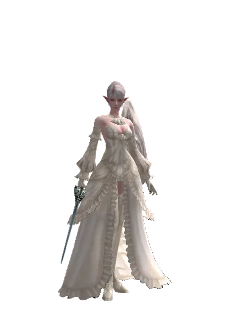 Chevalier Rapier on a female Kamael, front view