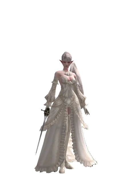 Colichemarde on a female Kamael, front view