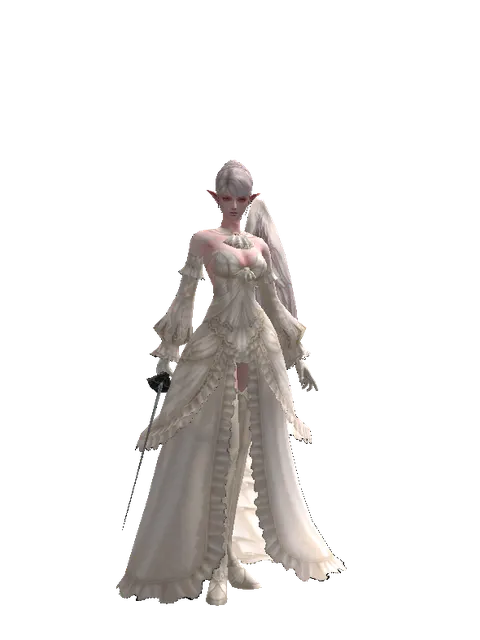 Epee on a female Kamael, front view