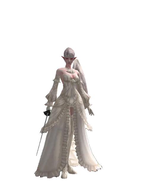 Grand Epee on a female Kamael, front view