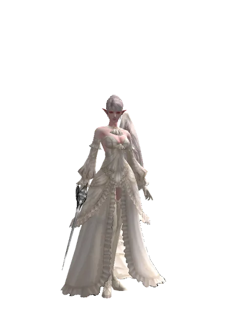 Lacerator on a female Kamael, front view