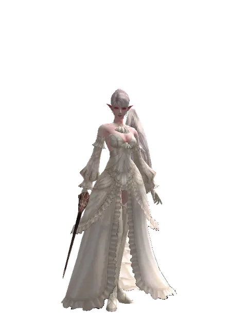 Military Fleuret on a female Kamael, front view
