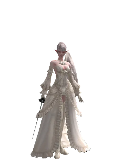 Rapier on a female Kamael, front view