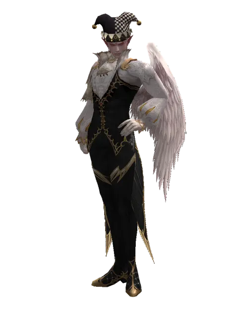 Black Jester Hat (?) on a male Kamael, front view