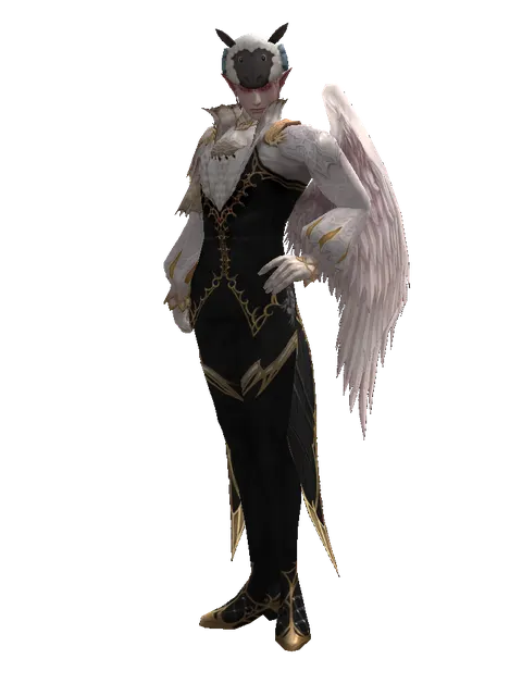Black Sheep Hat on a male Kamael, front view
