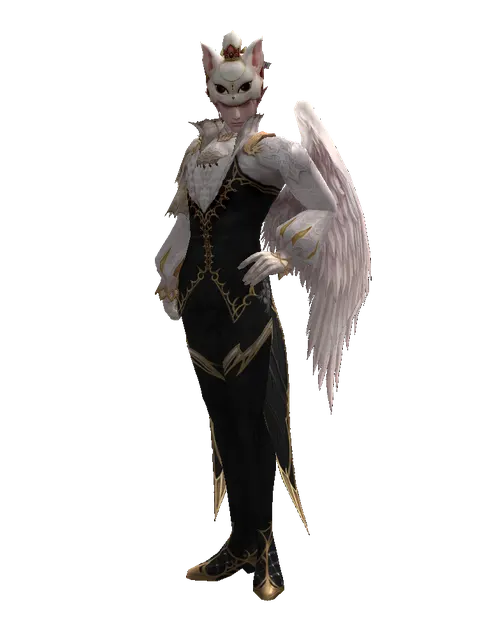 Feline Queen Hat on a male Kamael, front view