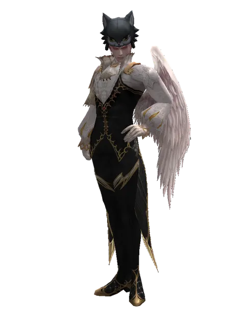 Kai the Cat Hat on a male Kamael, front view