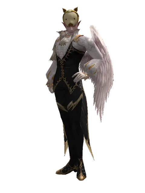 Piggy Hat on a male Kamael, front view