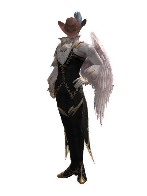 Romantic Chapeau on a male Kamael, front view