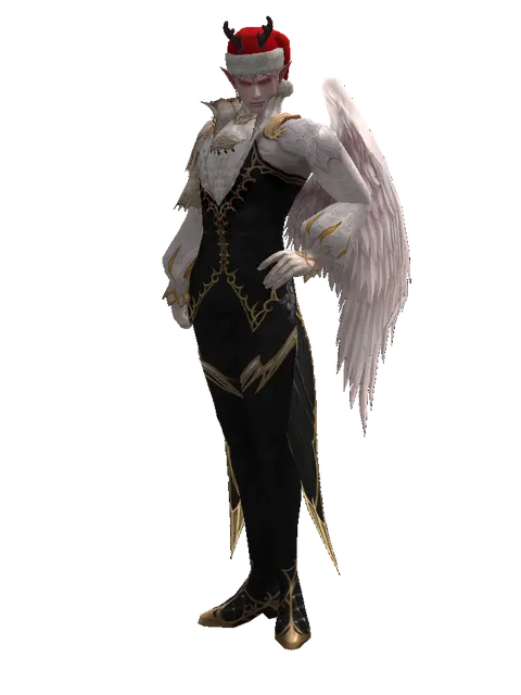 Santa's Antlers on a male Kamael, front view