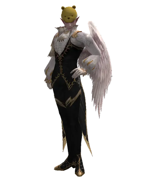 Teddy Bear Hat on a male Kamael, front view