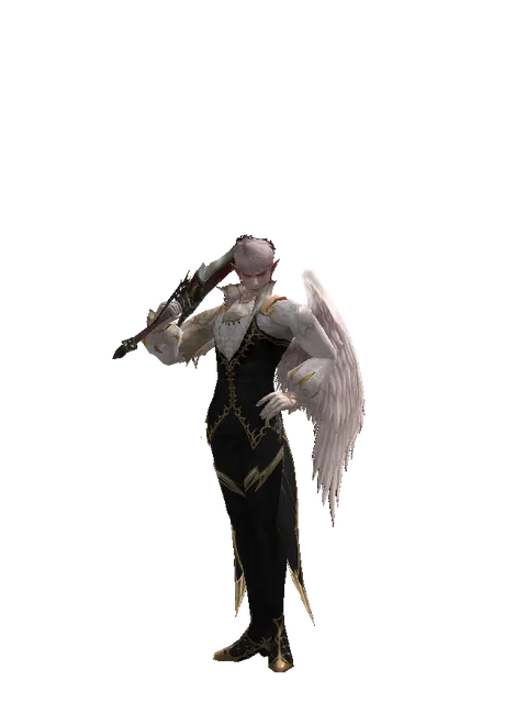 Durendal on a male Kamael, front view