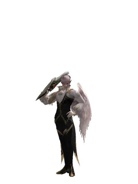 Icarus Wingblade on a male Kamael, front view