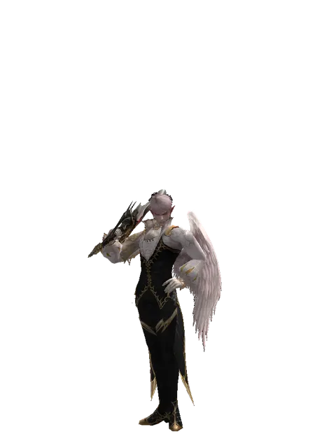Vesper Ancient Sword on a male Kamael, front view