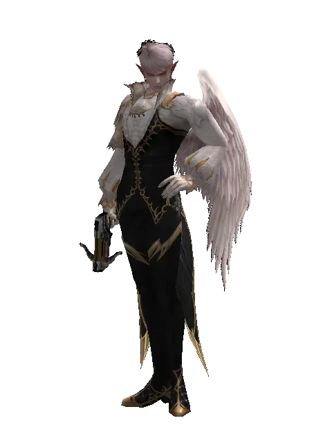 Arbalest on a male Kamael, front view