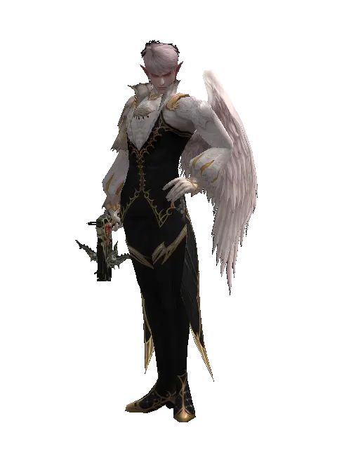 Icarus Shooter on a male Kamael, front view
