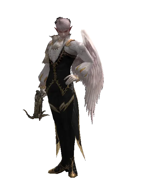 Infinity Shooter on a male Kamael, front view