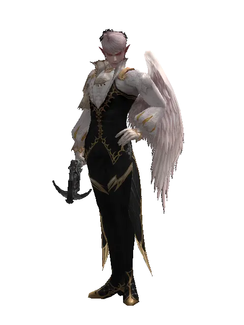 Peacemaker on a male Kamael, front view