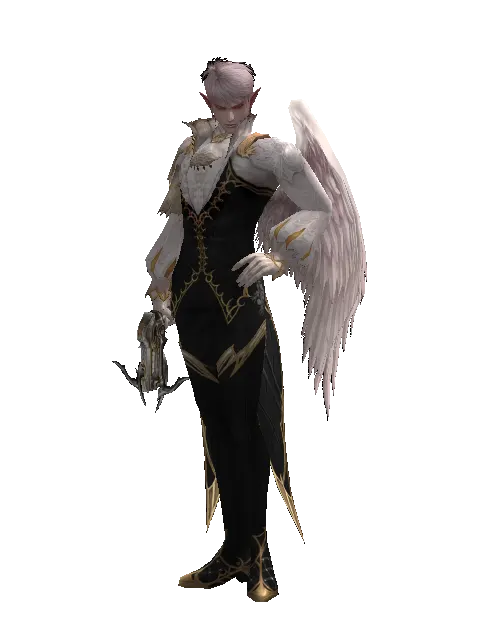 Sarnga on a male Kamael, front view