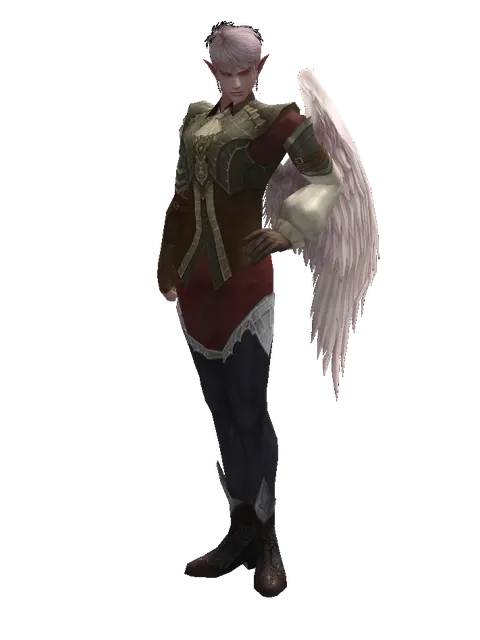 Banded Mithril (light armor) on a male Kamael, front view