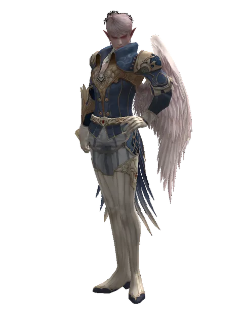 Leather Set of Doom on a male Kamael, front view