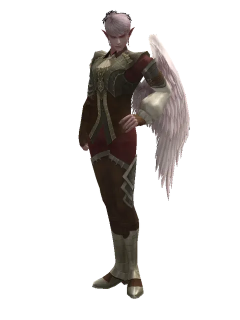 Reinforced Leather Set on a male Kamael, front view