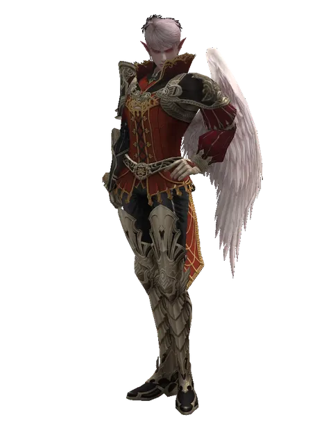 Zubei's Leather Set on a male Kamael, front view
