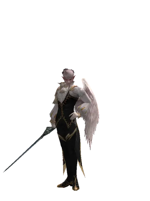 Chevalier Rapier on a male Kamael, front view
