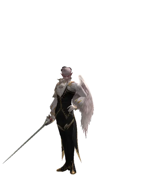 Dynasty Rapier on a male Kamael, front view