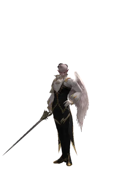 Infinity Rapier on a male Kamael, front view