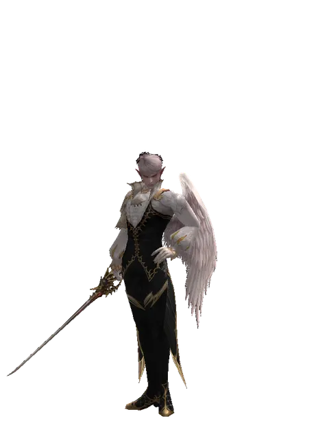 Vesper Rapier on a male Kamael, front view