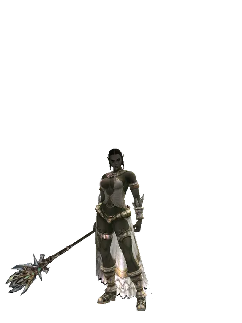 Dynasty Mace on a female Orc fighter, front view