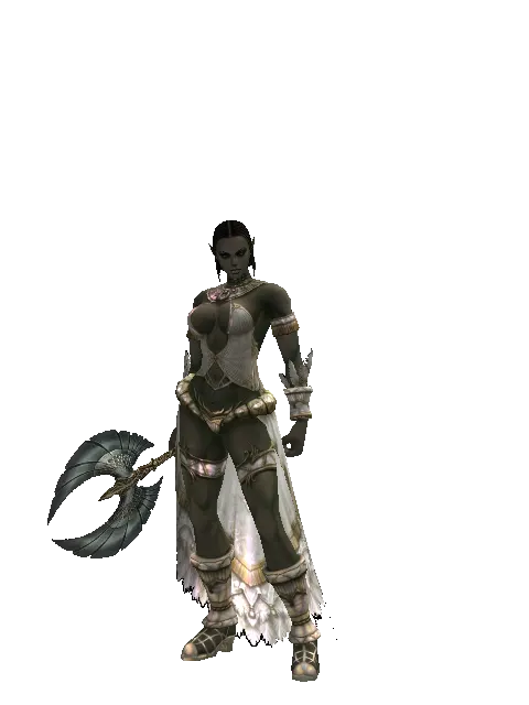 Elysian on a female Orc fighter, front view