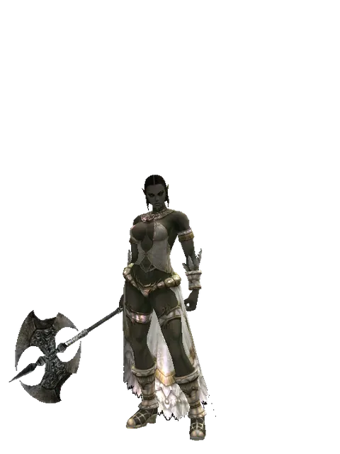 Tarbar on a female Orc fighter, front view