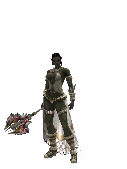 Vesper Blunt on a female Orc fighter, front view