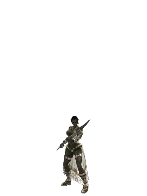 Branch of the Mother Tree on a female Orc fighter, front view