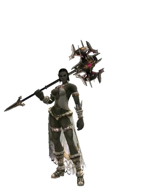 Vesper Crusher on a female Orc fighter, front view