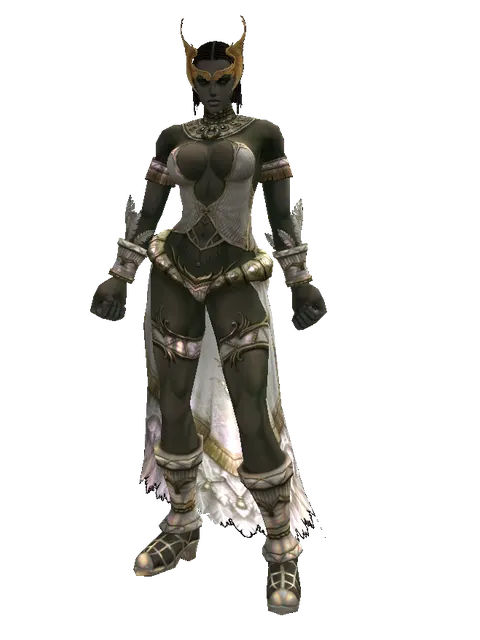 Angel Circlet on a female Orc fighter, front view