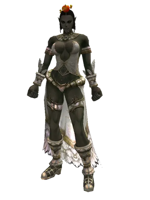 Apple Hat (?) on a female Orc fighter, front view