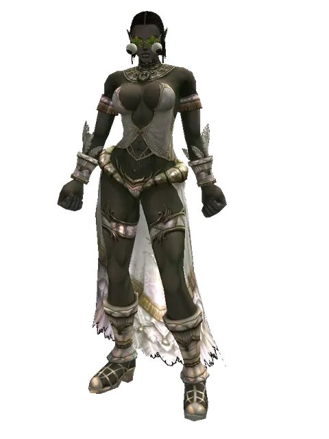 Beetle Eye on a female Orc fighter, front view