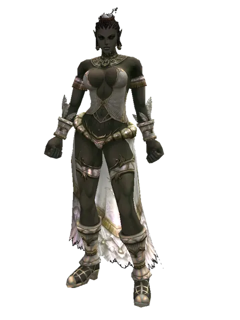 Bird Nest on a female Orc fighter, front view