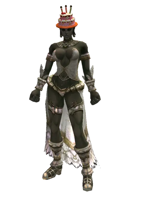 Birthday Hat on a female Orc fighter, front view