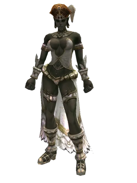 Captain's Hat on a female Orc fighter, front view