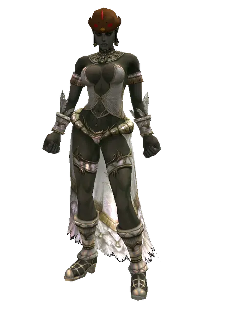 Chicken Hat (?) on a female Orc fighter, front view