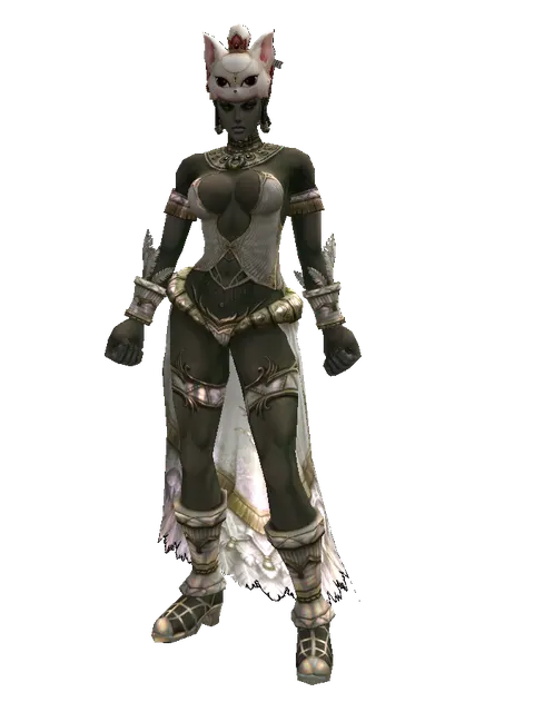 Feline Queen Hat on a female Orc fighter, front view