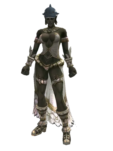 Fish Hat on a female Orc fighter, front view