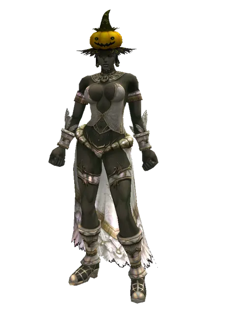 Halloween Hat on a female Orc fighter, front view