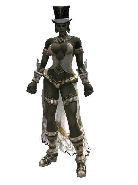 Magician's Hat (?) on a female Orc fighter, front view